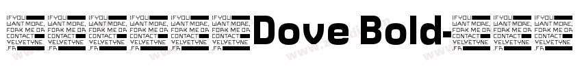 【肆柒】德芙Dove Bold字体转换